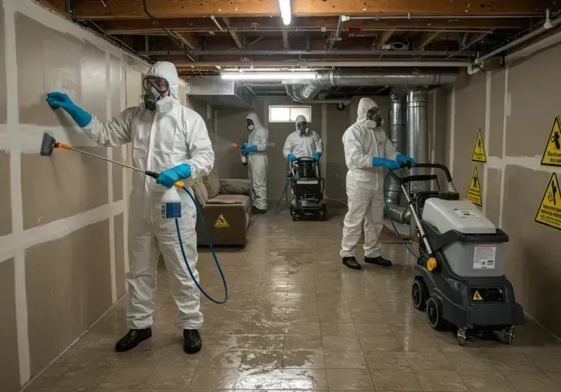 Basement Moisture Removal and Structural Drying process in Nesquehoning, PA